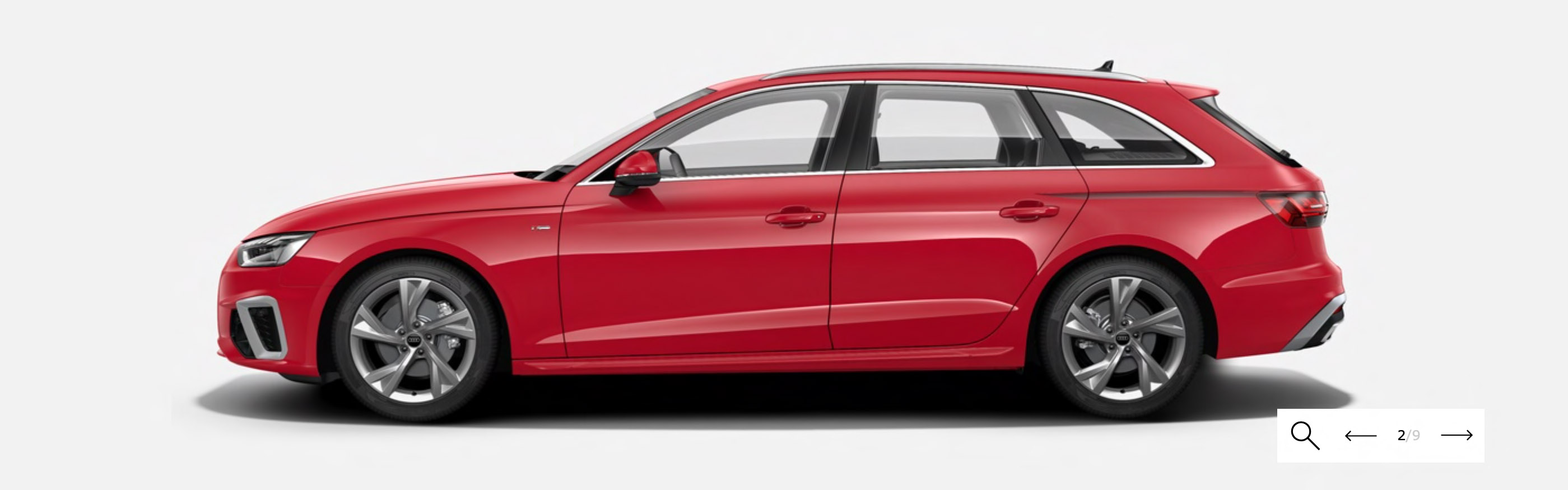 Red Audi A4 Avant